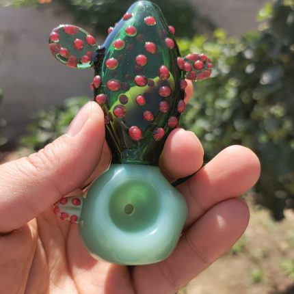 Handmade Cactus Pipe Unique Glass Pipes Hand Pipe Pretty Pipes Beautiful Gift