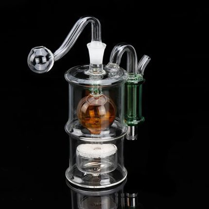 Oil Burner Smoking Pipe Bubbler Water Pipes Hookah Set Glass Bong LED Lights Change Dab Rig Bongs Glass Percolater Shisha 10mm Tobacco Bowl Silicone Hose Wholesale