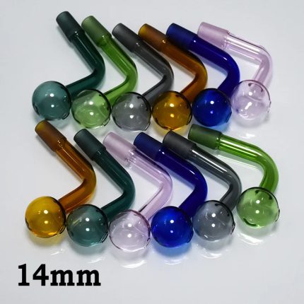 14mm Glass Bowl Oil Burner Pipes 30mm Big Ball Thick Glass Tobacco Bowls for Dab Rig Percolater Bong Adapter Transparent Green Pink Yellow Blue Gray colors Smoking