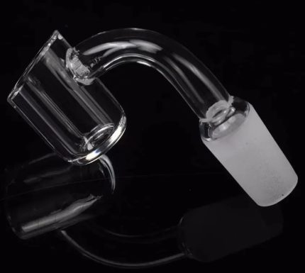 Thick club Quartz Banger Nail Pipes 14mm male 90 Degrees 100% real Quartz Nails Transparent For Glass Bong Bowl Adapter Tobacco oil Dab Rigs Hookah Bubbler Smoking