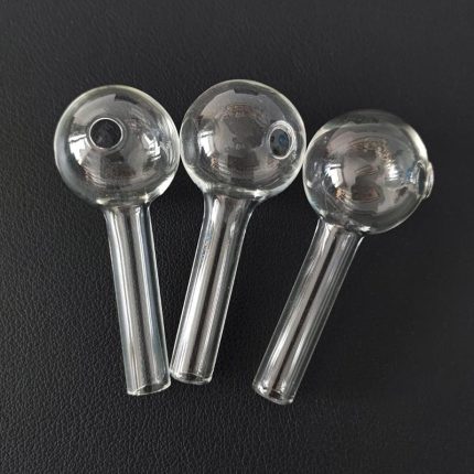 Pyrex Glass Oil Burner Pipes Thick Smoking Tubes 2.7 inch Length 30mm Big Ball Transparent Clear Glass Pipe for Dab Rig Bong Water Bubbler Hookah Shisha Wholesale