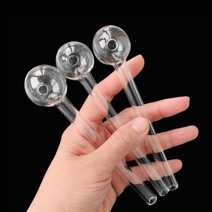 3cm Big Ball Glass Oil Burner Pipes 5.9 inch Thick Glass Smoking Tubes Transparent Clear Pyrex Smoking Pipe Dab Rig Bong Water Bubbler Hookah Shisha Smoke Accessories