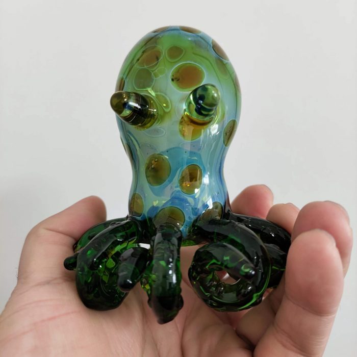 RUNAOT Octopus Large Glass Hand-Pipe - Green - Image 6