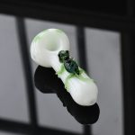 Gecko Glass Green Lizard Pipe Hand Blown Pipe - Image 3