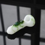 Gecko Glass Green Lizard Pipe Hand Blown Pipe - Image 2