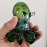 RUNAOT Octopus Large Glass Hand-Pipe - Green - Image 5
