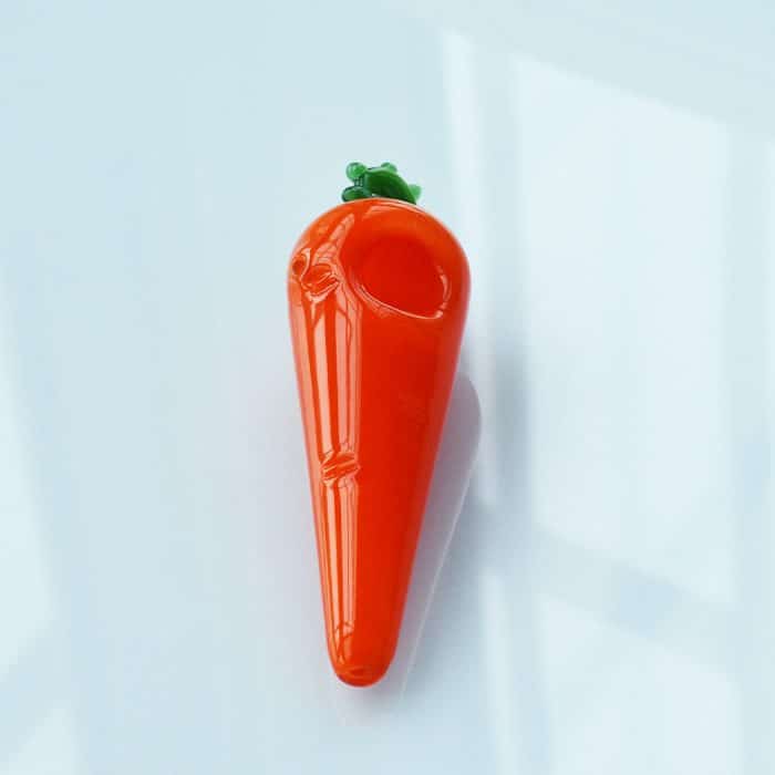 Dry Spoon Pipe Carrot Body Glass Pipe - Image 8