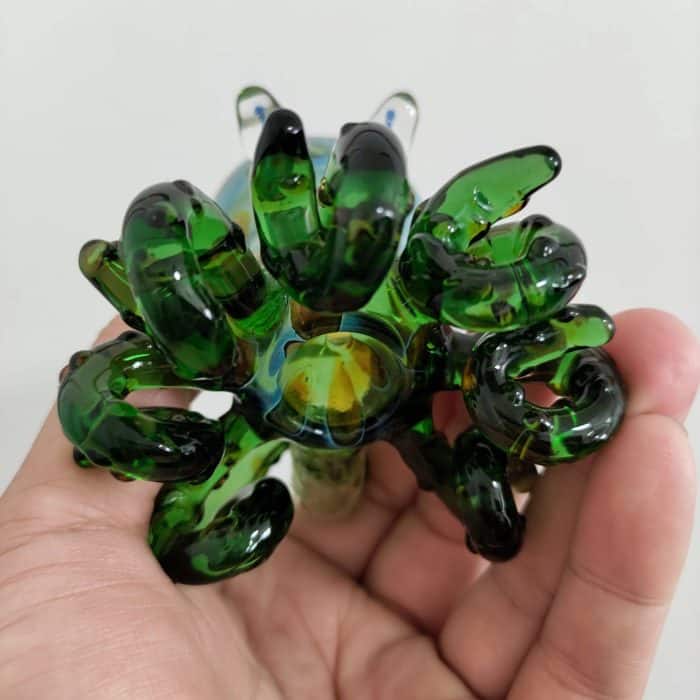 RUNAOT Octopus Large Glass Hand-Pipe - Green - Image 4
