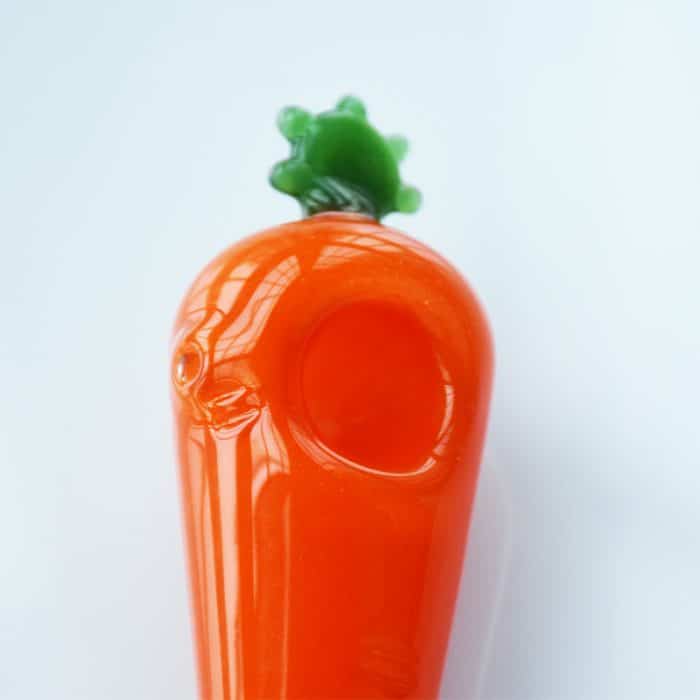 Dry Spoon Pipe Carrot Body Glass Pipe - Image 7