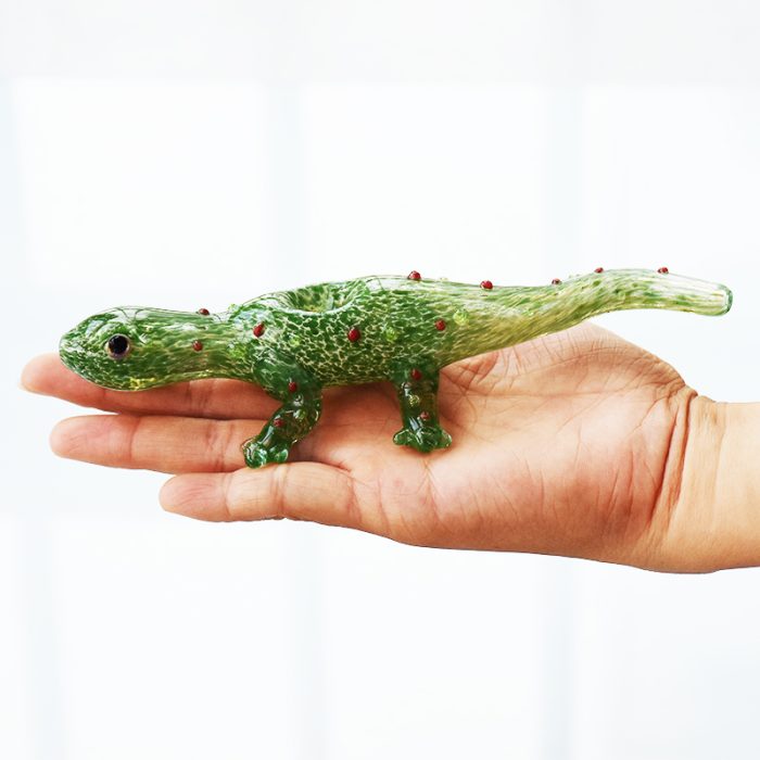 Lizard Pipe Glass American Glass Dry Spoon Pipe - Image 6