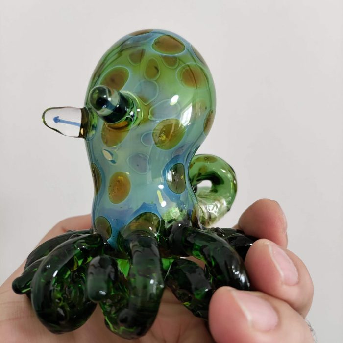RUNAOT Octopus Large Glass Hand-Pipe - Green - Image 3