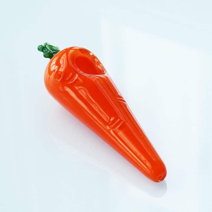 Dry Spoon Pipe Carrot Body Glass Pipe - Image 5