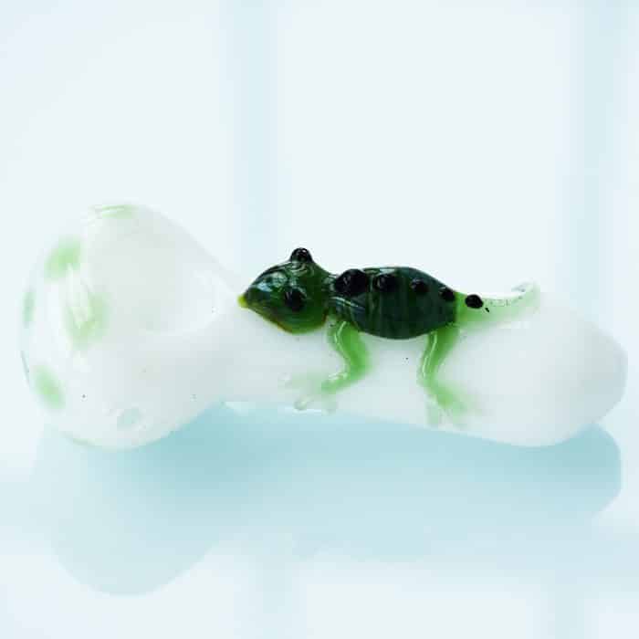 Gecko Glass Green Lizard Pipe Hand Blown Pipe - Image 9