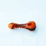 Orange Spiral Pattern Glass Pipe 4.5 inch - Image 8