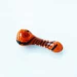 Orange Spiral Pattern Glass Pipe 4.5 inch - Image 9