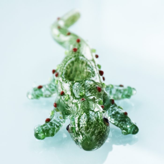 Lizard Pipe Glass American Glass Dry Spoon Pipe - Image 2