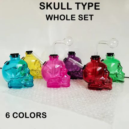 Oil Burner Bubbler Dab Rig Bong Color Skull