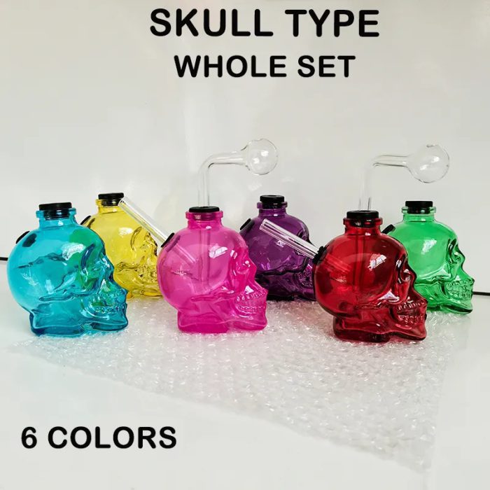 Oil Burner Bubbler Dab Rig Bong Color Skull