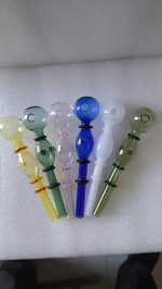 6″ Colorful Glass Pipe Sweet Puff Oil Burner Pipe With Fat Belly - Image 3