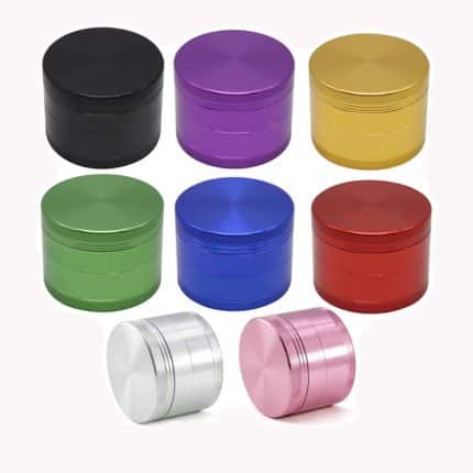 Aluminum Herb Grinder with Pollen Screen and Magnetic Lid