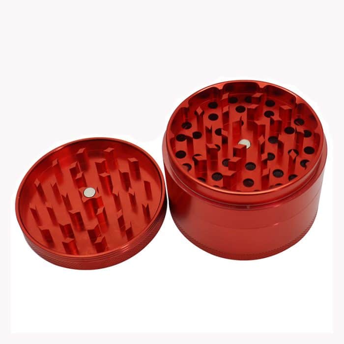 Aluminum Herb Grinder with Pollen Screen and Magnetic Lid - Image 2