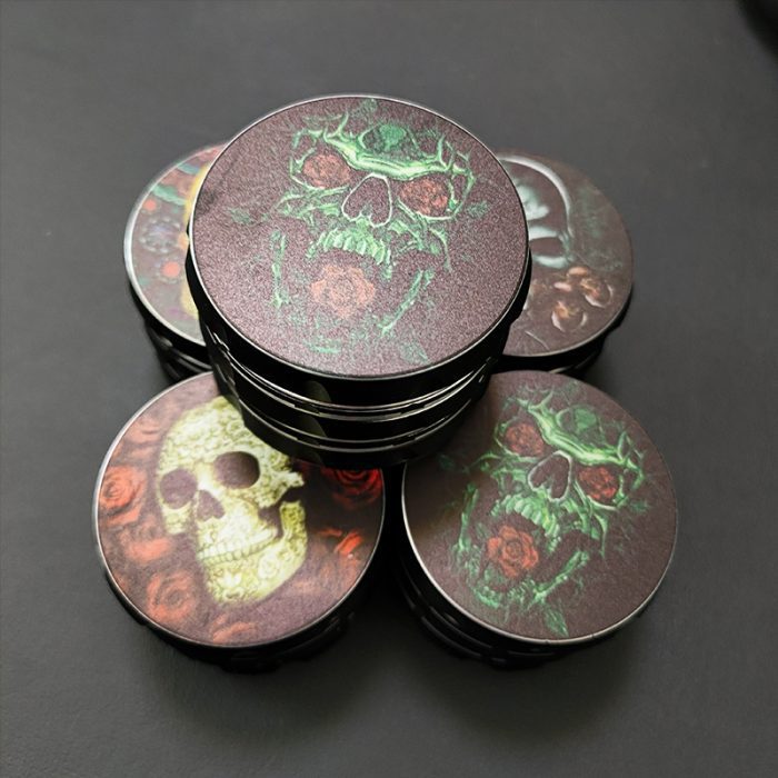 Skull Series Aluminum Herb Grinder 63MM 4 Piece Metal Tobacco Grinder - Image 4