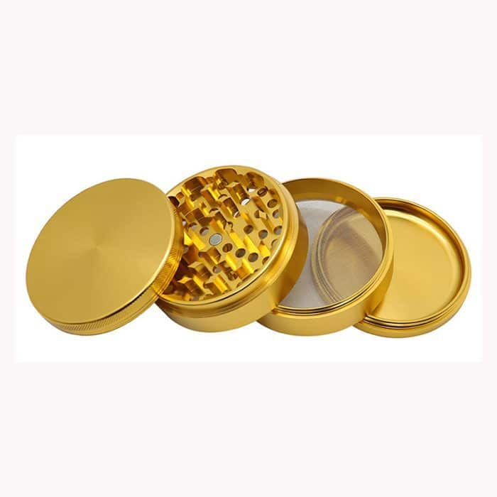 Aluminum Herb Grinder with Pollen Screen and Magnetic Lid - Image 3
